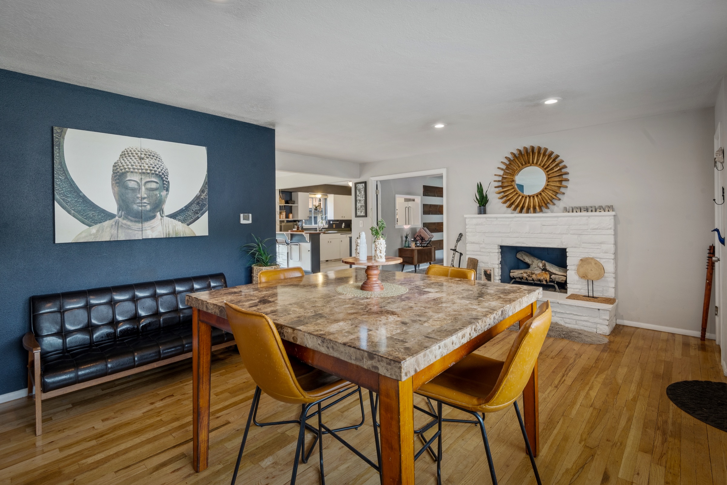 Living area with original mid-century details